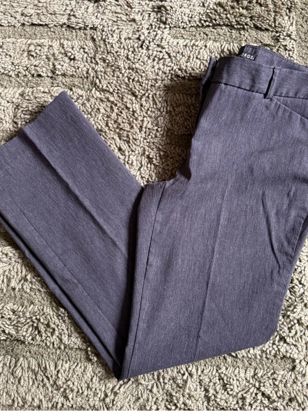 George Charcoal Grey Straight Leg Dress Pants